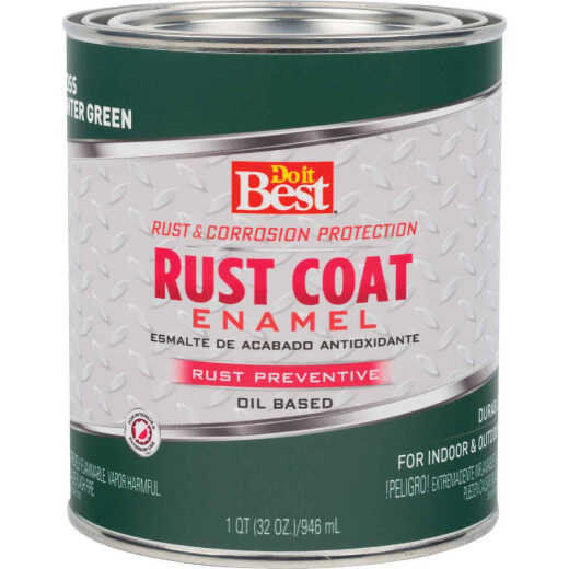 Do it Best Rust Coat Oil-Based Gloss Enamel, Hunter Green, 1 Qt.
