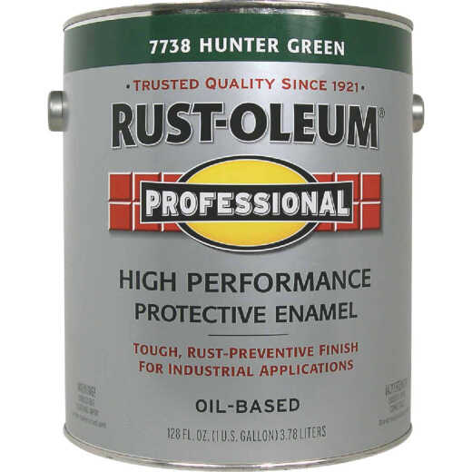 Rust-Oleum Professional Oil-Based Gloss VOC Formula Rust Control Enamel, Hunter Green, 1 Gal.