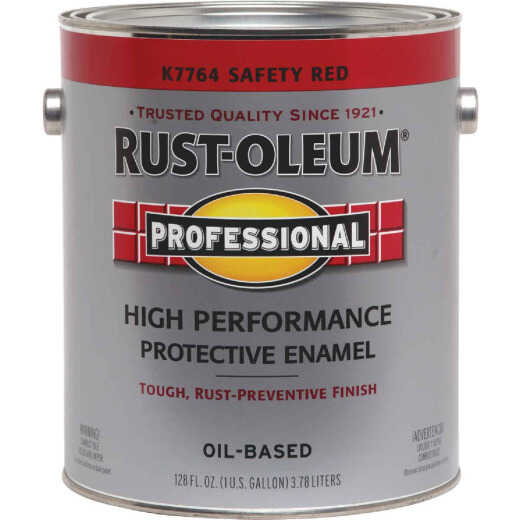 Rust-Oleum Professional Oil-Based Gloss VOC Formula Rust Control Enamel, Safety Red, 1 Gal.