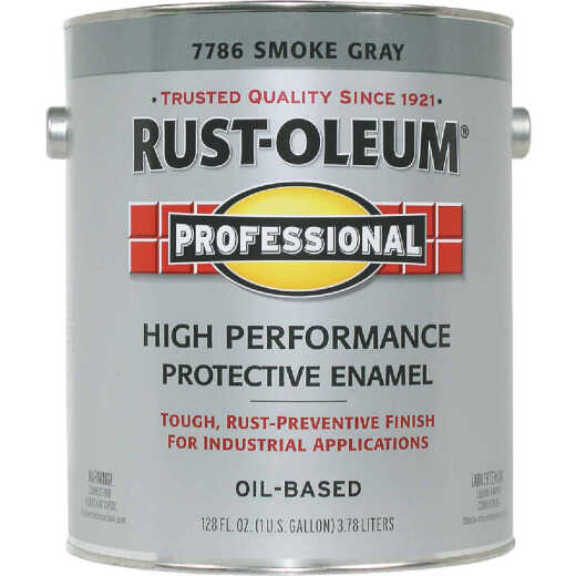 Rust-Oleum Professional Oil-Based Gloss VOC Formula Rust Control Enamel, Smoke Gray, 1 Gal.