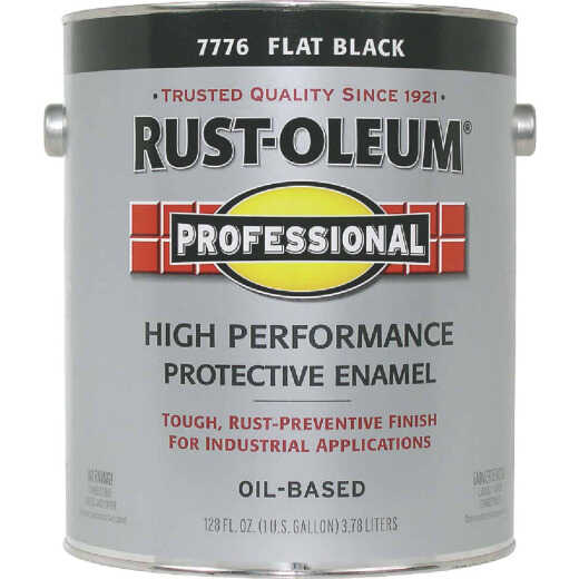 Rust-Oleum Professional Oil-Based Flat VOC Formula Rust Control Enamel, Black, 1 Gal.