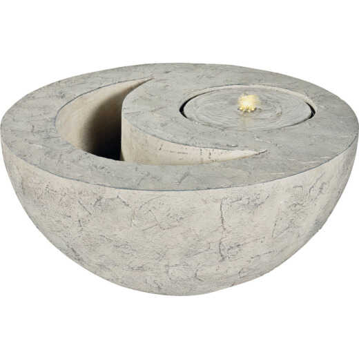 Lumineo Sand GRC Bowl Fountain with Planter